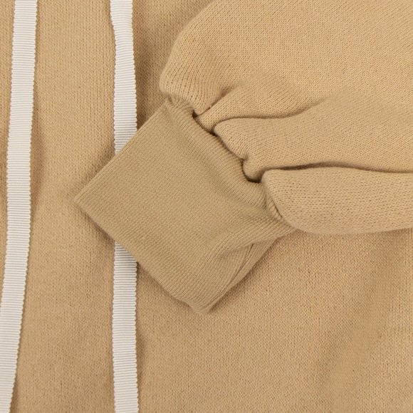 UNRAVEL PROJECT Tan Cut Out Shoulder Hooded Sweatshirt Size XS $840 - Picture 2 of 3